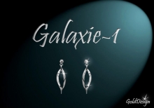 Galaxie I. - náušnice rhodium